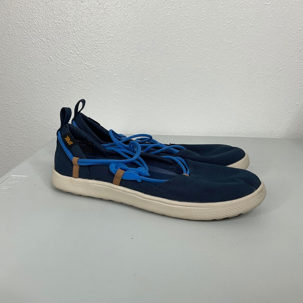 Teva Voya Infinity Mary Jane Navy Blue Mesh Bungee Strap Flats 1106869 Womens‎ 8